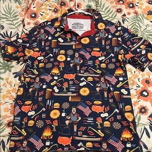 RSVLTS Navy Blue Graphic Polo Shirt